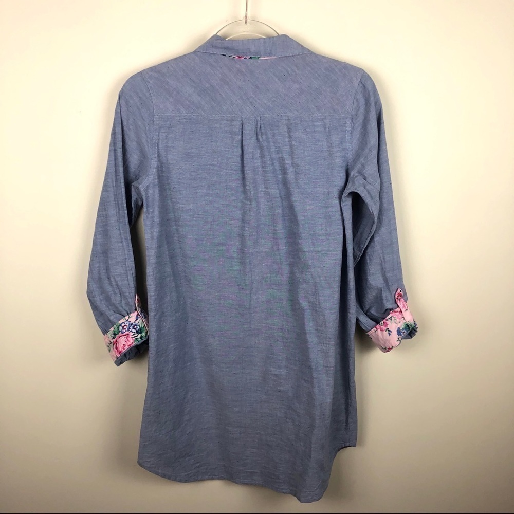 Jane & Bleecker Chambray Long Sleeve Button Up XS - Picture 7 of 7